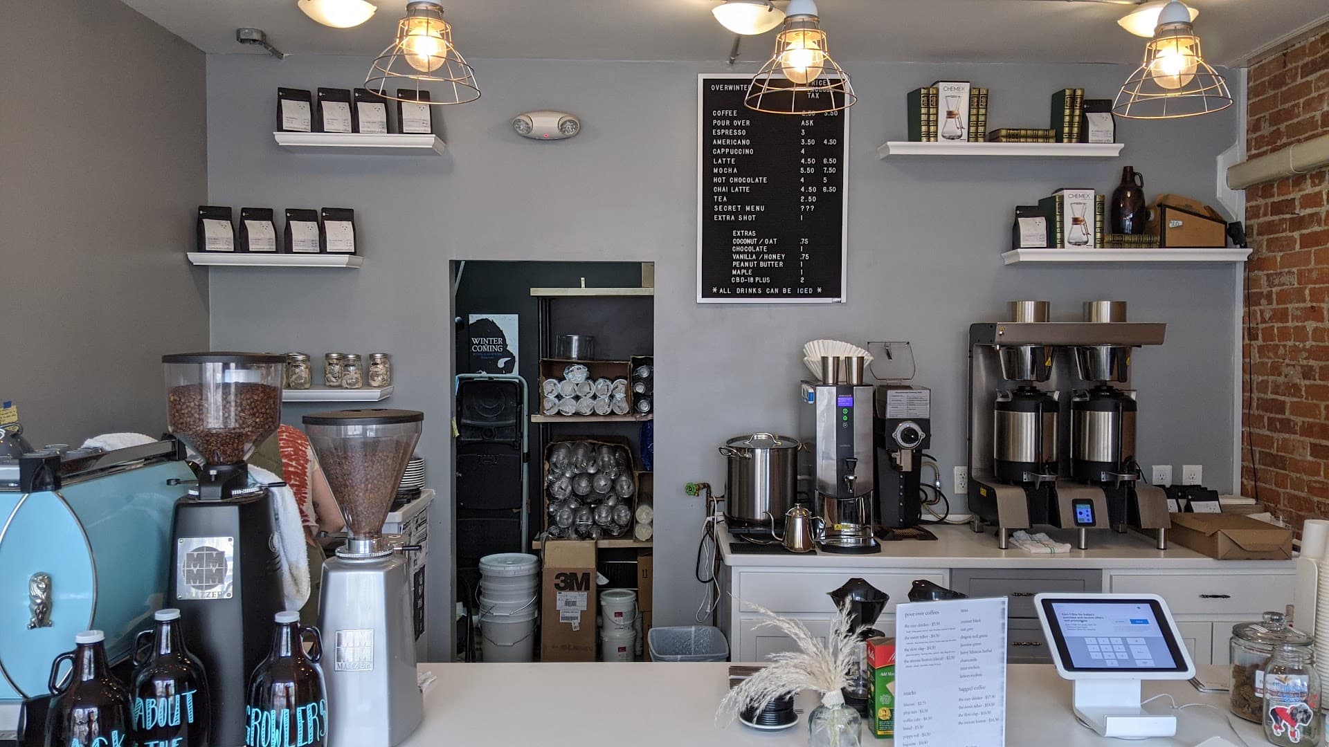 Interior of Overwinter Coffee - Downtown Buffalo, specialty coffee shop in Buffalo