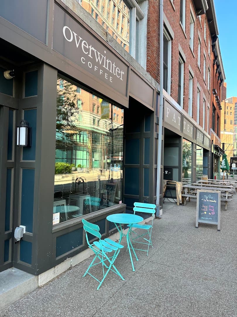 Storefront of Overwinter Coffee - Downtown Buffalo, specialty coffee shop in Buffalo