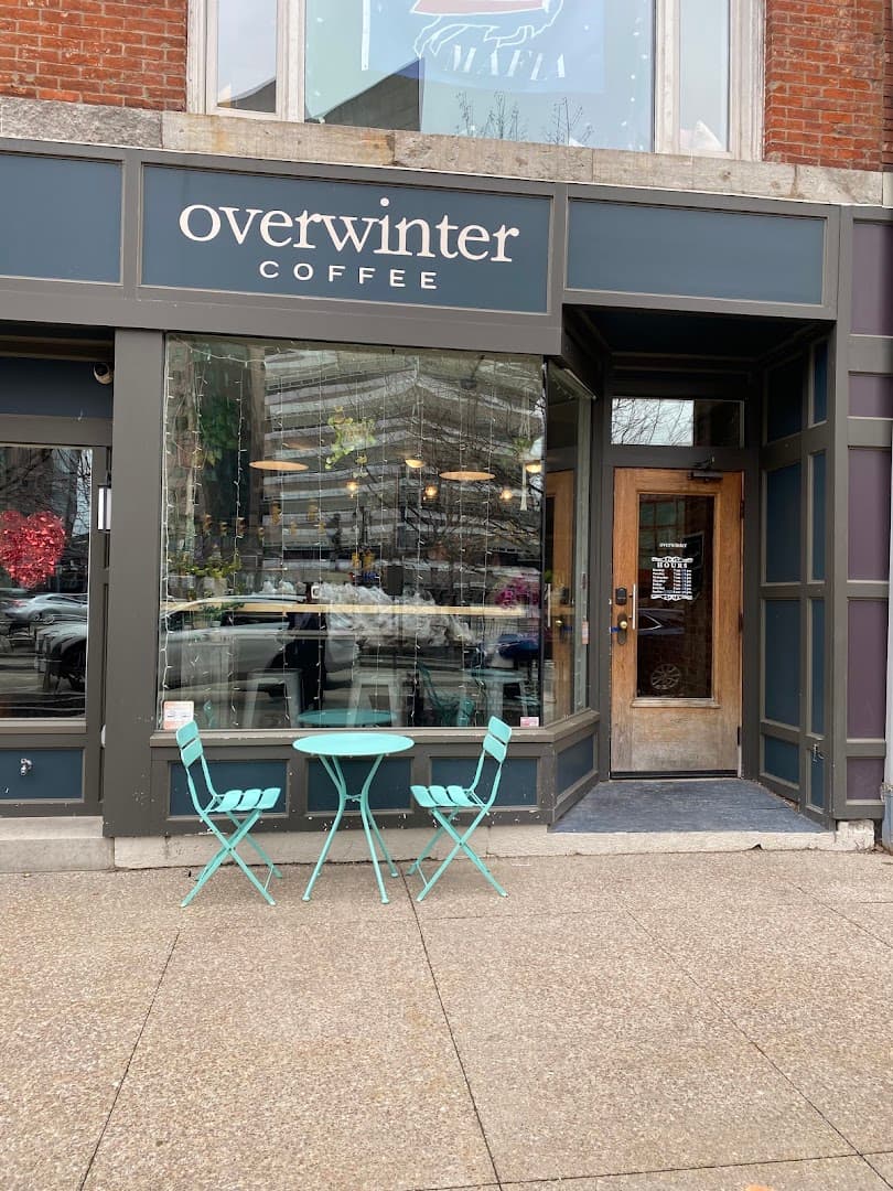 Storefront of Overwinter Coffee - Downtown Buffalo, specialty coffee shop in Buffalo