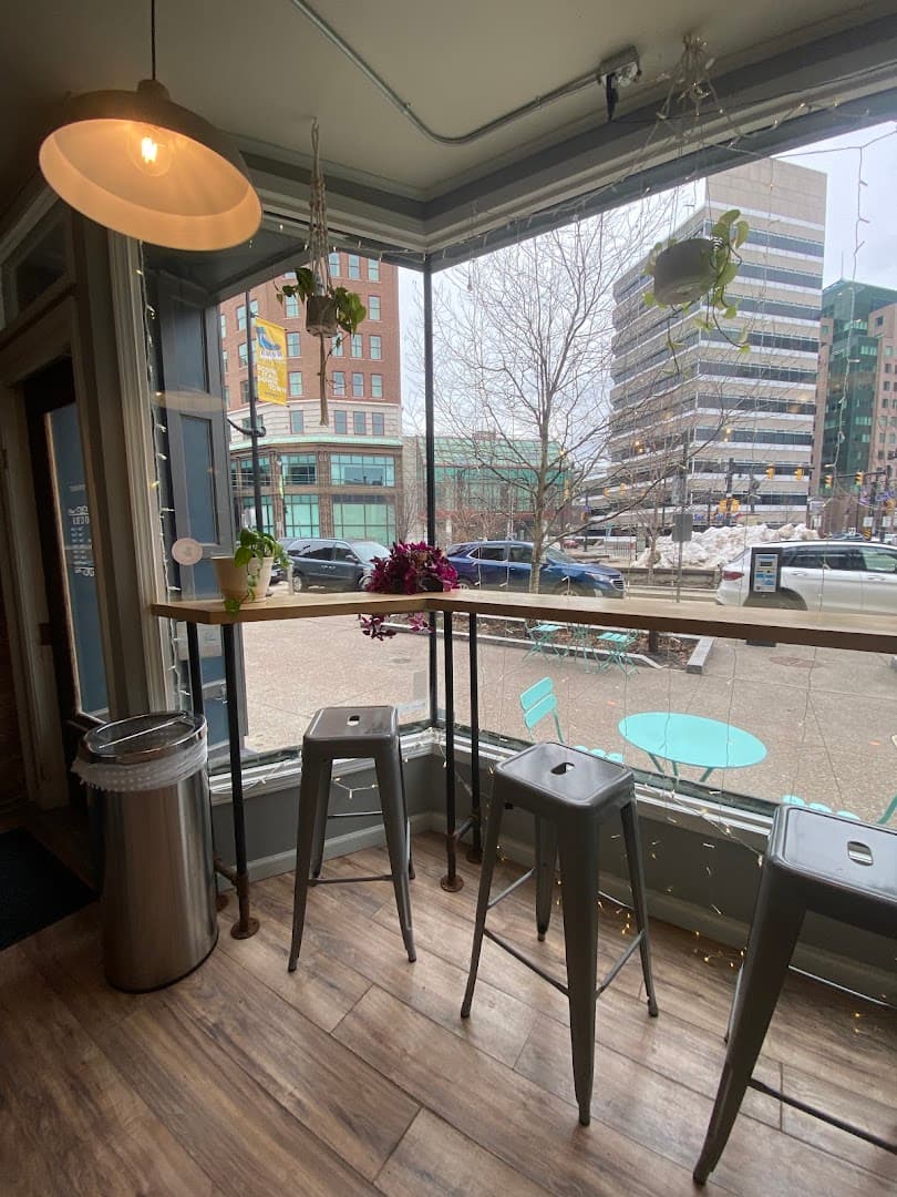 Interior of Overwinter Coffee - Downtown Buffalo, specialty coffee shop in Buffalo