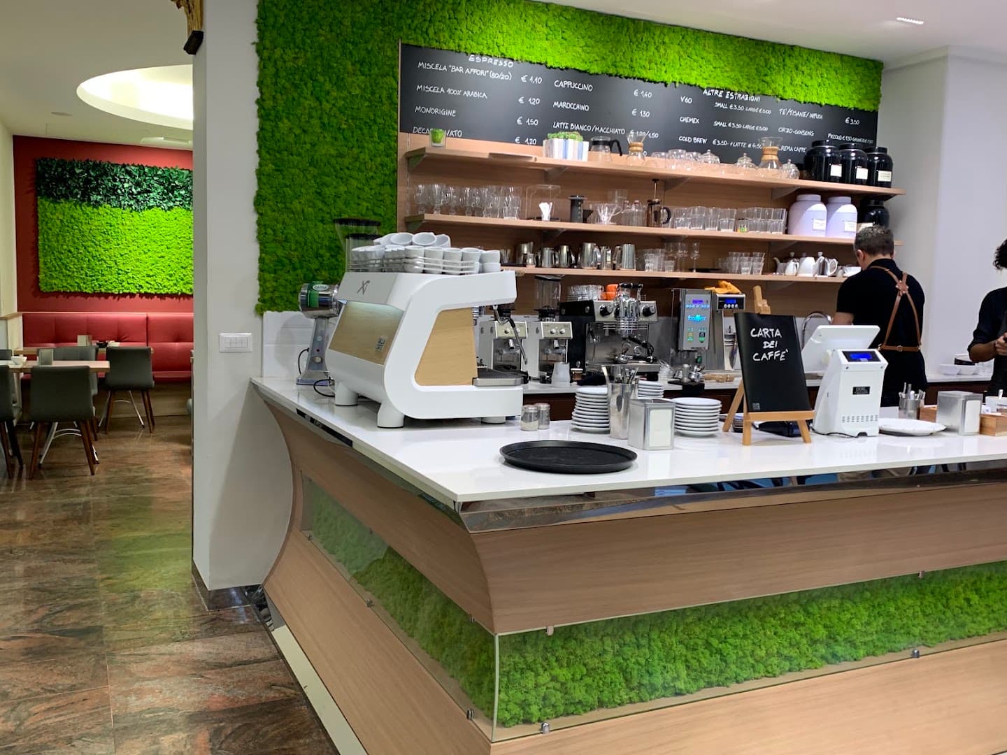 Interior of Bar Affori Specialty Coffee, specialty coffee shop in Milan