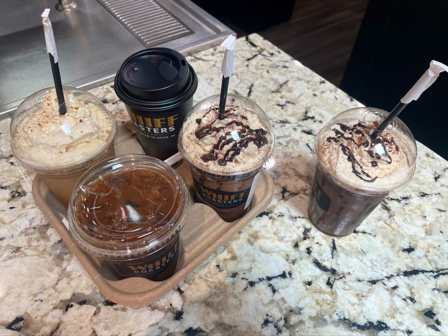 Coffee at Whiff Roasters, specialty coffee shop in Lancaster