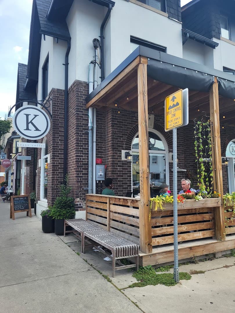 Storefront of Krave Coffee, specialty coffee shop in Toronto