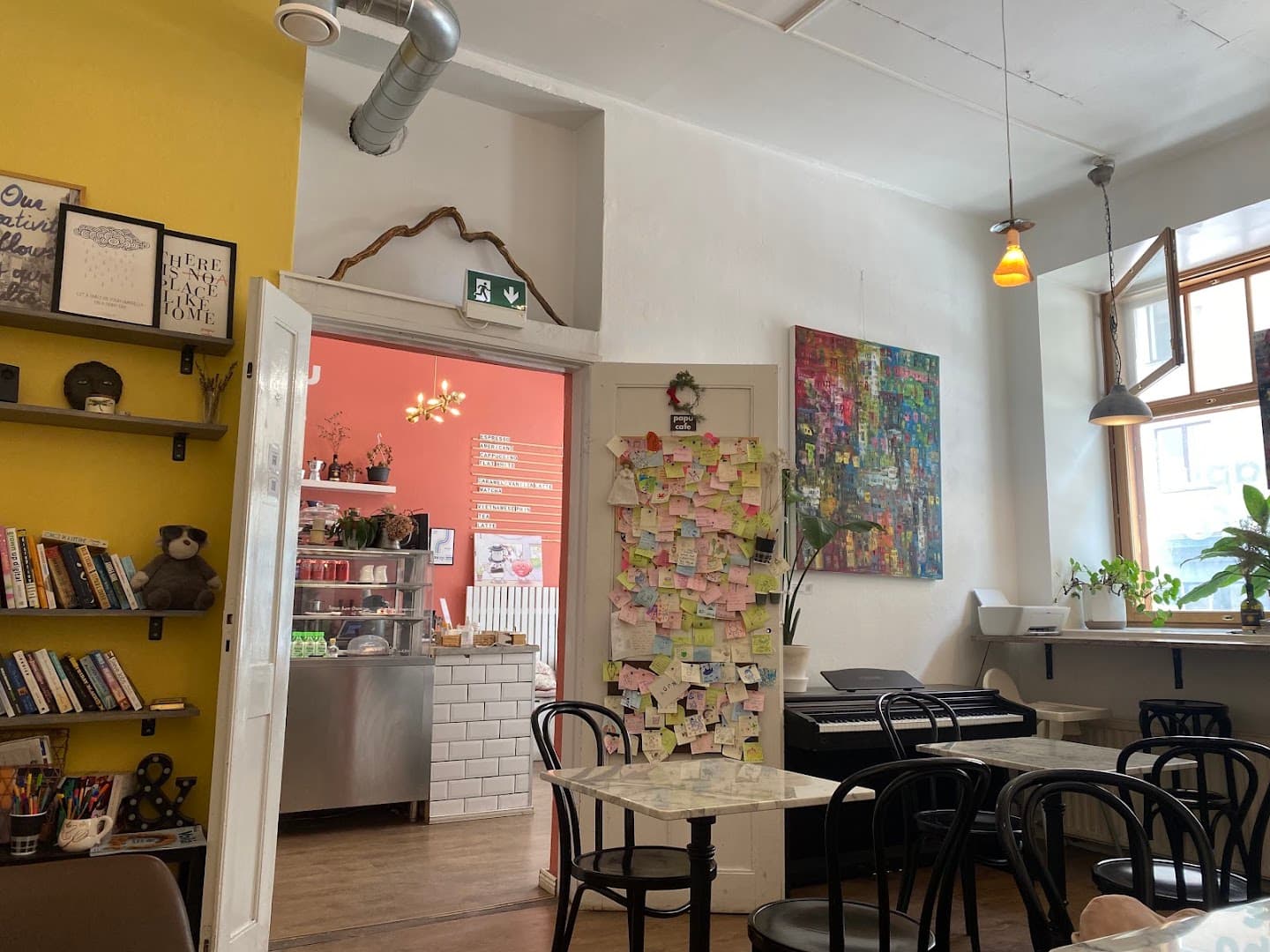 Interior of Papu Cafe, specialty coffee shop in Helsinki