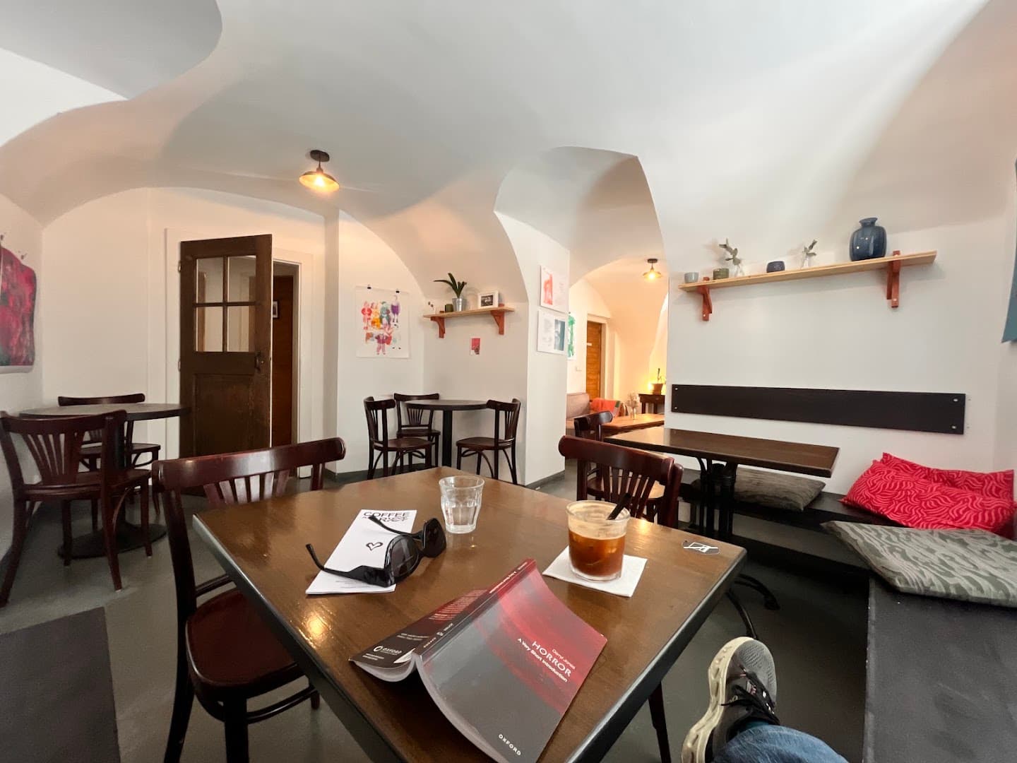 Interior of Coffee and Riot, specialty coffee shop in Prague