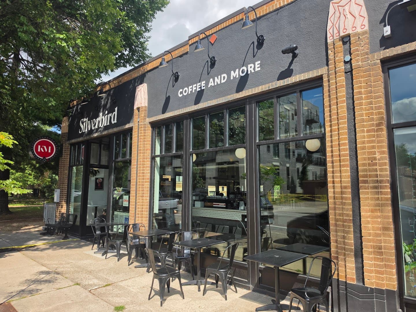 Storefront of Silverbird Coffee & More, specialty coffee shop in Minneapolis