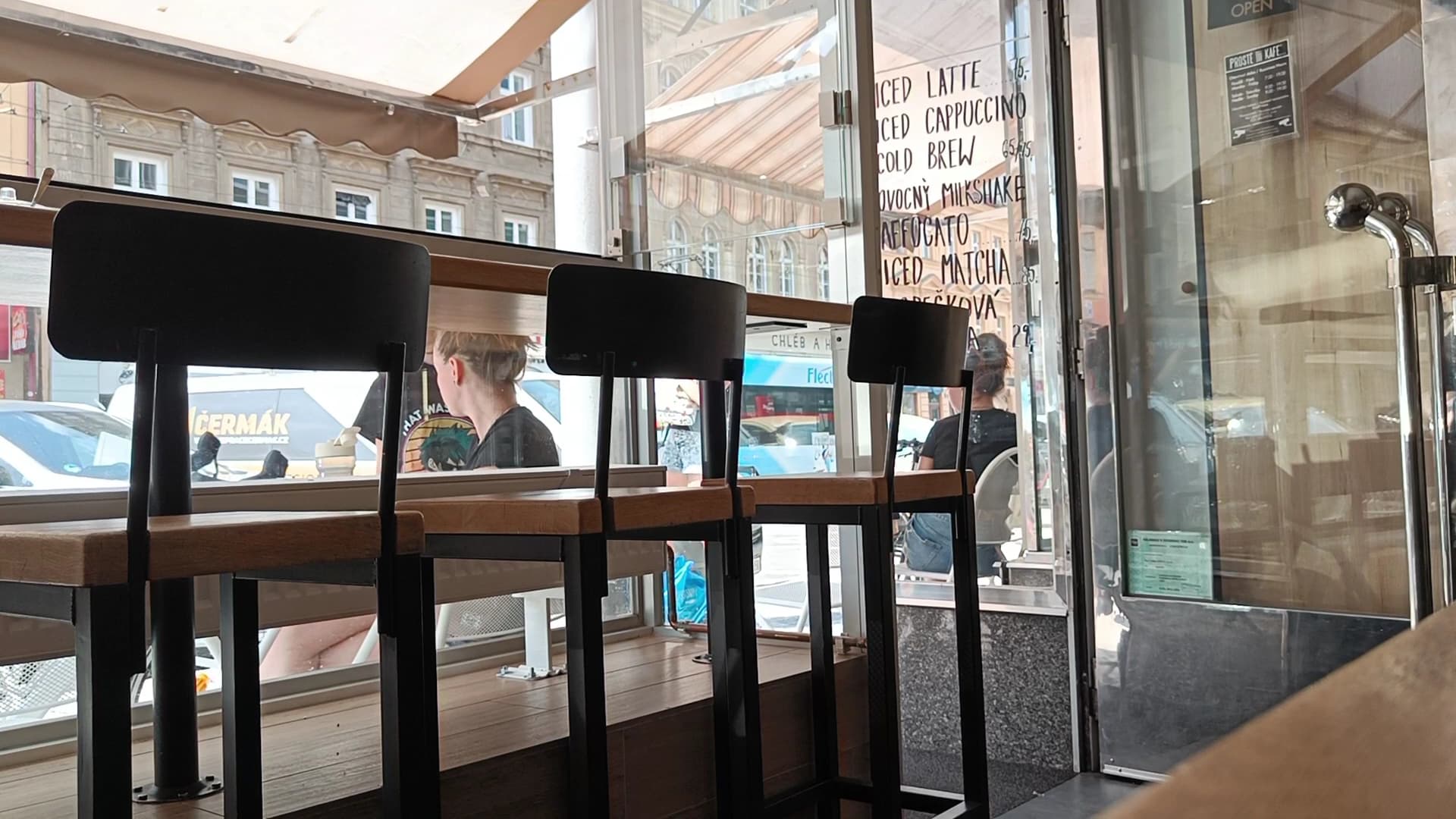 Interior of Prostě Dobrý Kafe, specialty coffee shop in Prague
