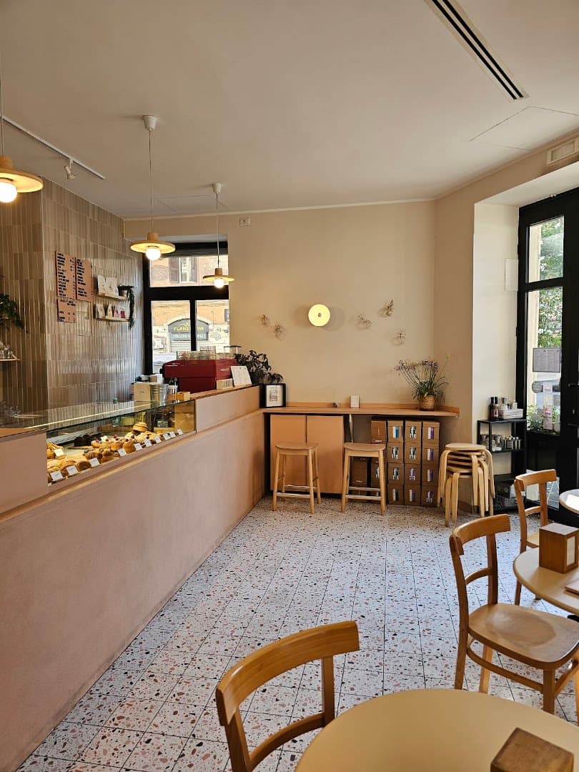 Interior of Café Merenda, specialty coffee shop in Rome