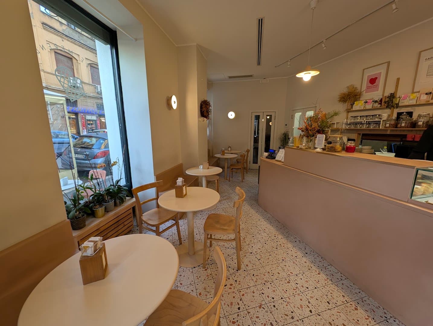 Interior of Café Merenda, specialty coffee shop in Rome