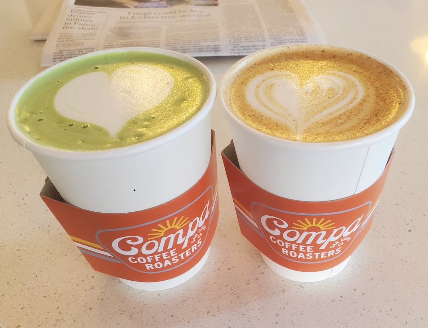 Coffee at COMPA COFFEE ROASTERS, specialty coffee shop in San Diego