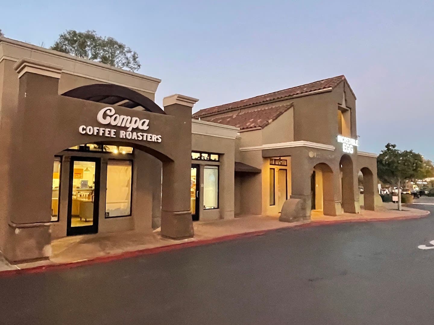 Storefront of COMPA COFFEE ROASTERS, specialty coffee shop in San Diego