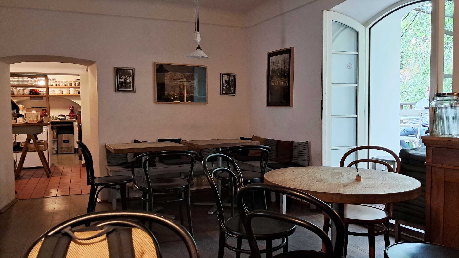 Interior of Kavárna Nový Svět, specialty coffee shop in Prague