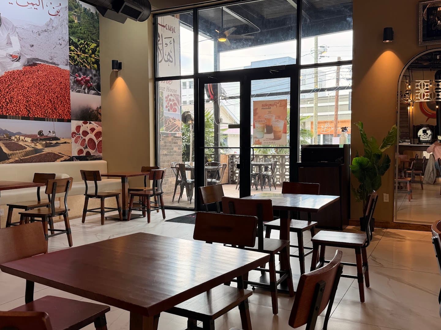 Interior of Qahwah House Coffee - Charlotte, specialty coffee shop in Charlotte
