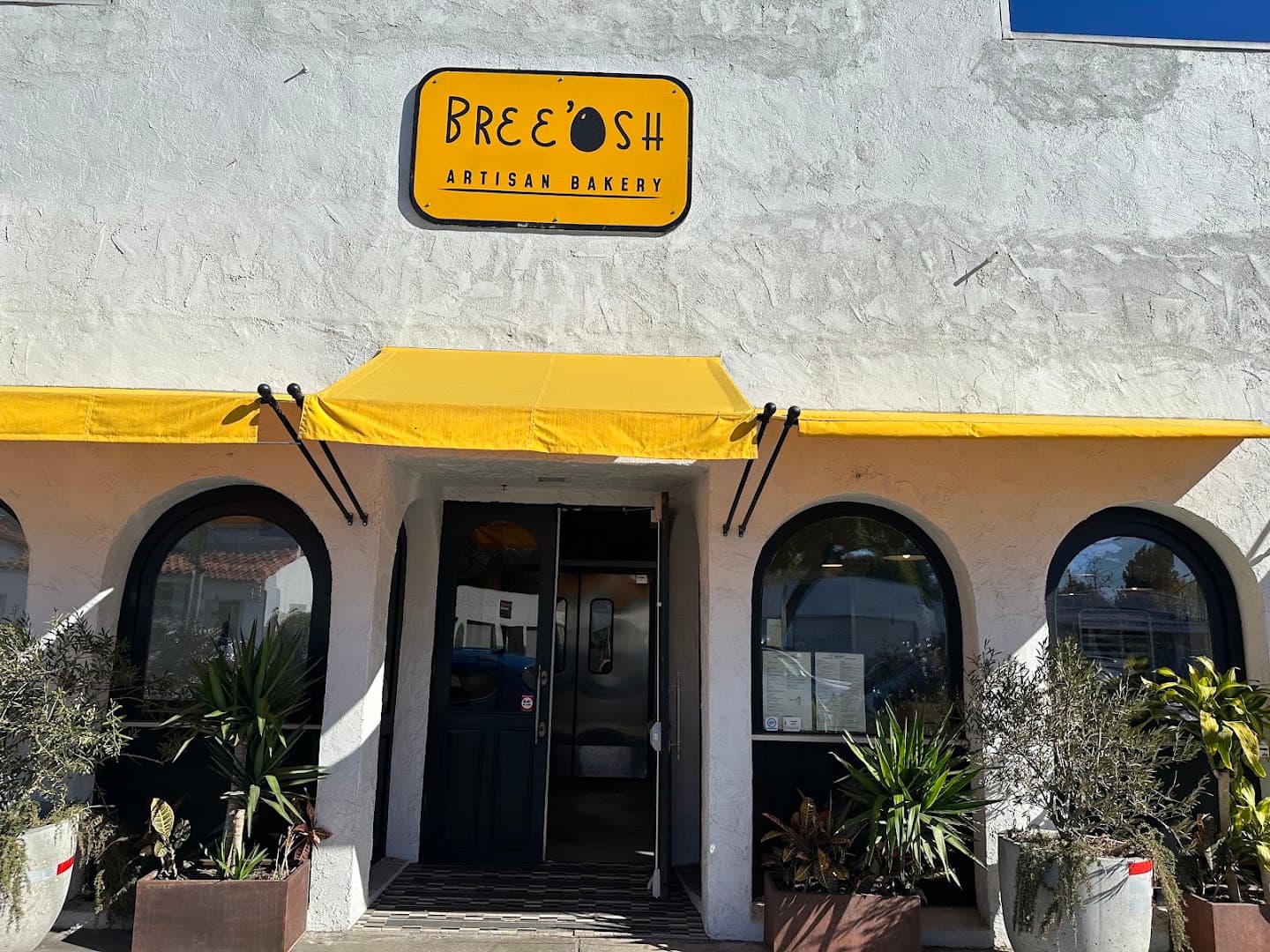 Storefront of Bree'Osh, specialty coffee shop in Santa Barbara
