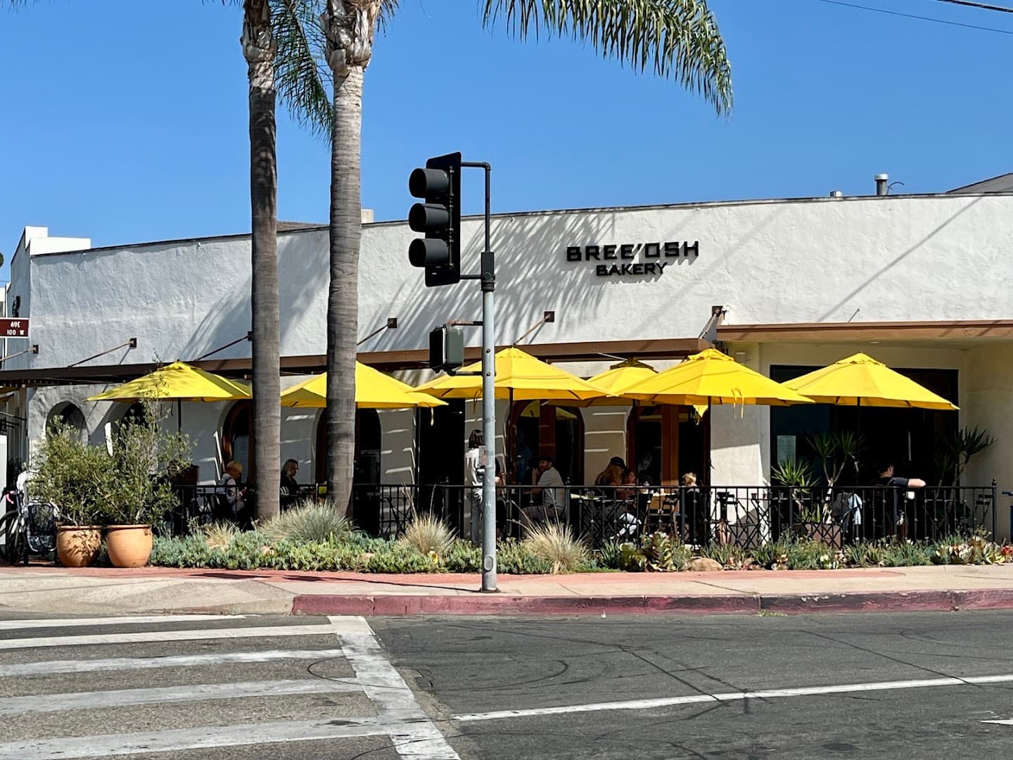 Storefront of Bree'Osh, specialty coffee shop in Santa Barbara