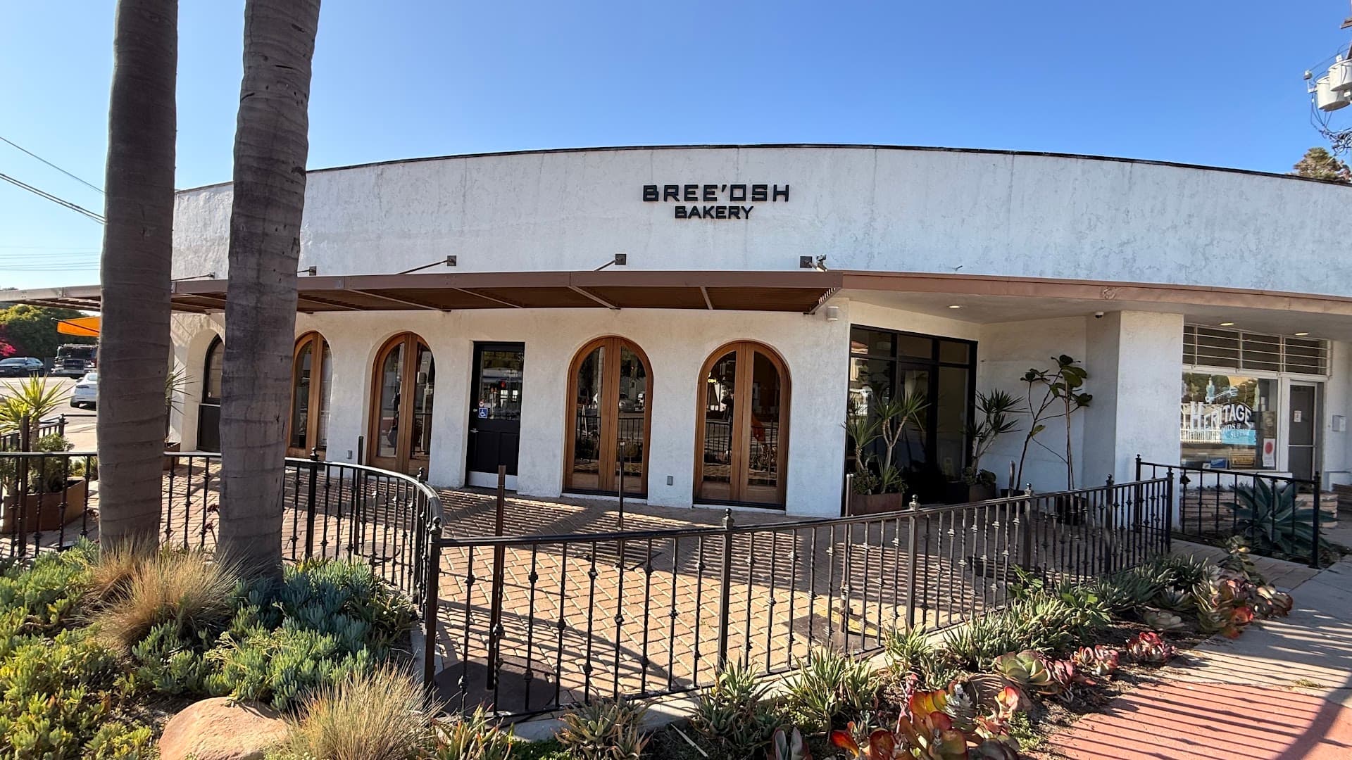 Storefront of Bree'Osh, specialty coffee shop in Santa Barbara