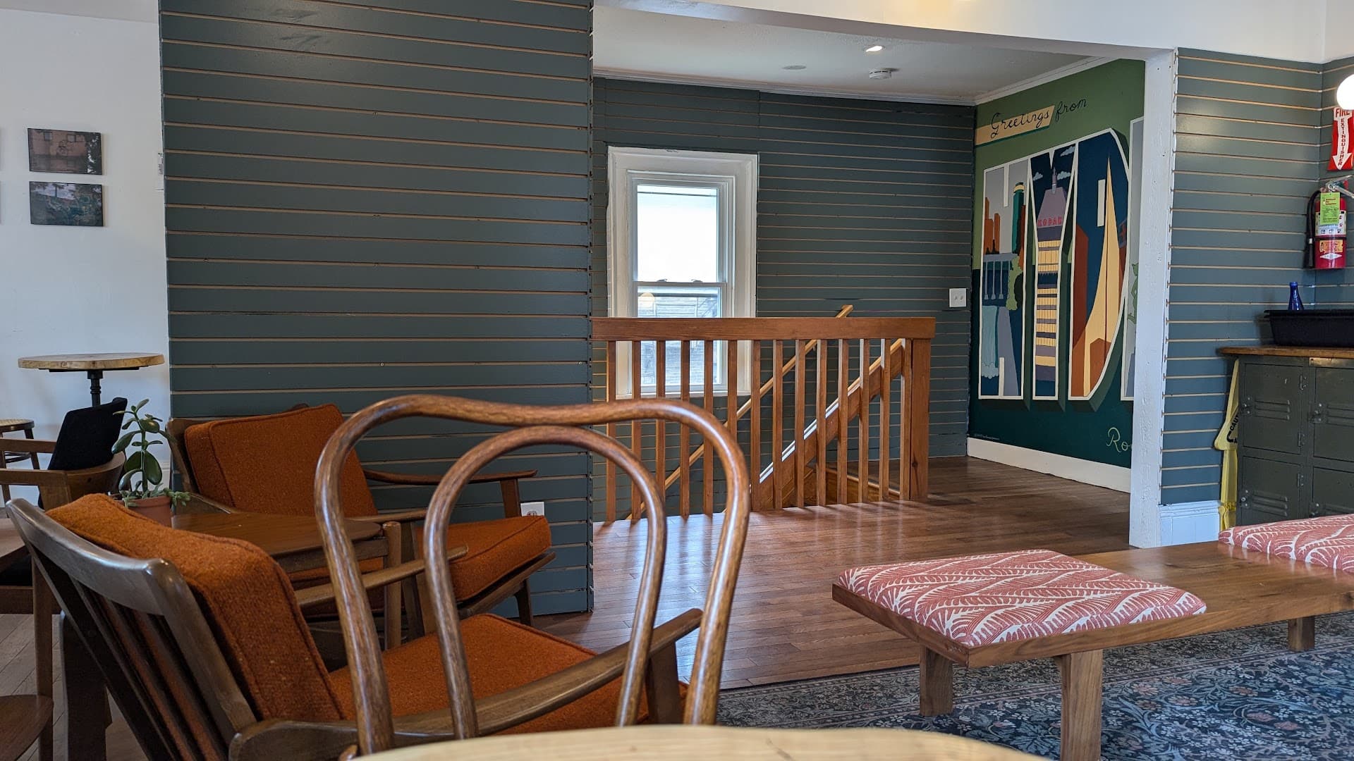 Interior of Hydra Coffeehouse, specialty coffee shop in Rochester
