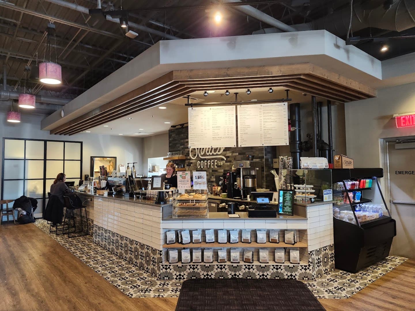 Interior of Stories Coffee Company, specialty coffee shop in Omaha