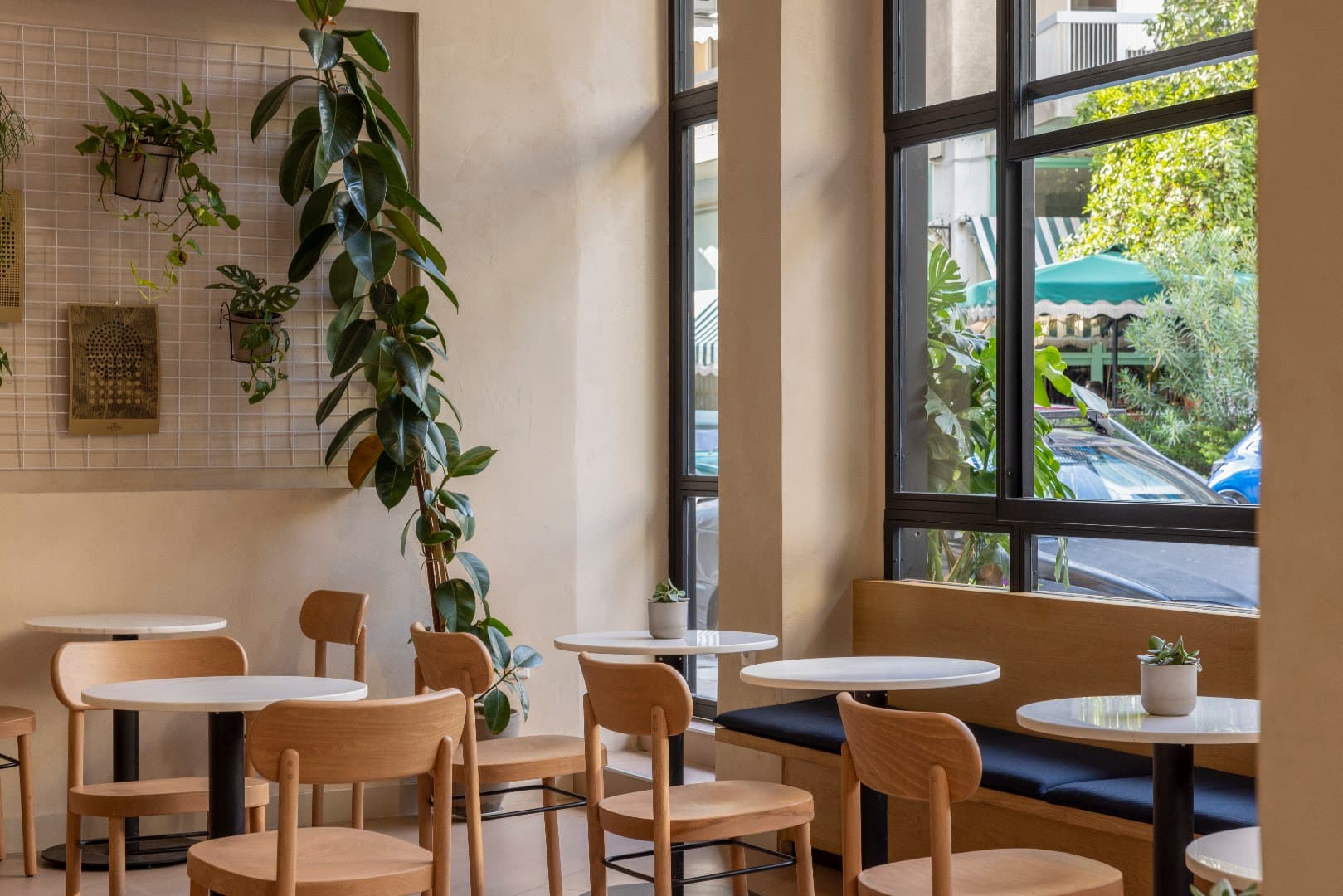 Interior of Cultivos Coffee Koukaki, specialty coffee shop in Athens
