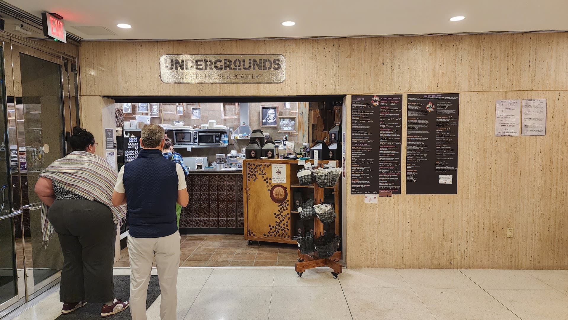 Interior of Undergrounds Coffee Seneca One, specialty coffee shop in Buffalo