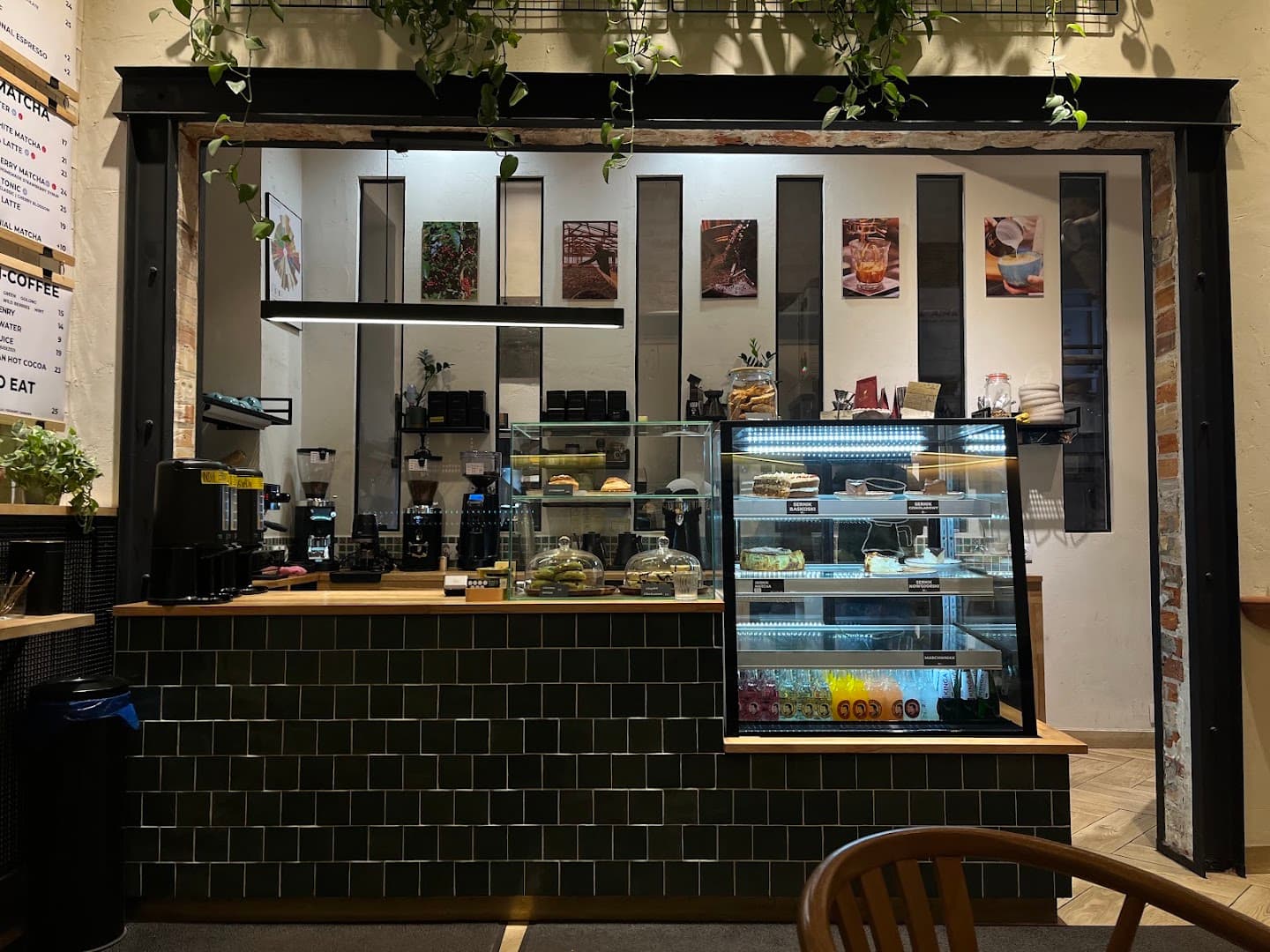 Interior of El Cafetero Emilii Plater, specialty coffee shop in Warsaw