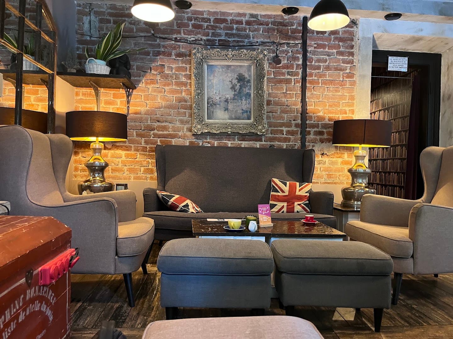 Interior of coffee corner bakery, specialty coffee shop in Prague