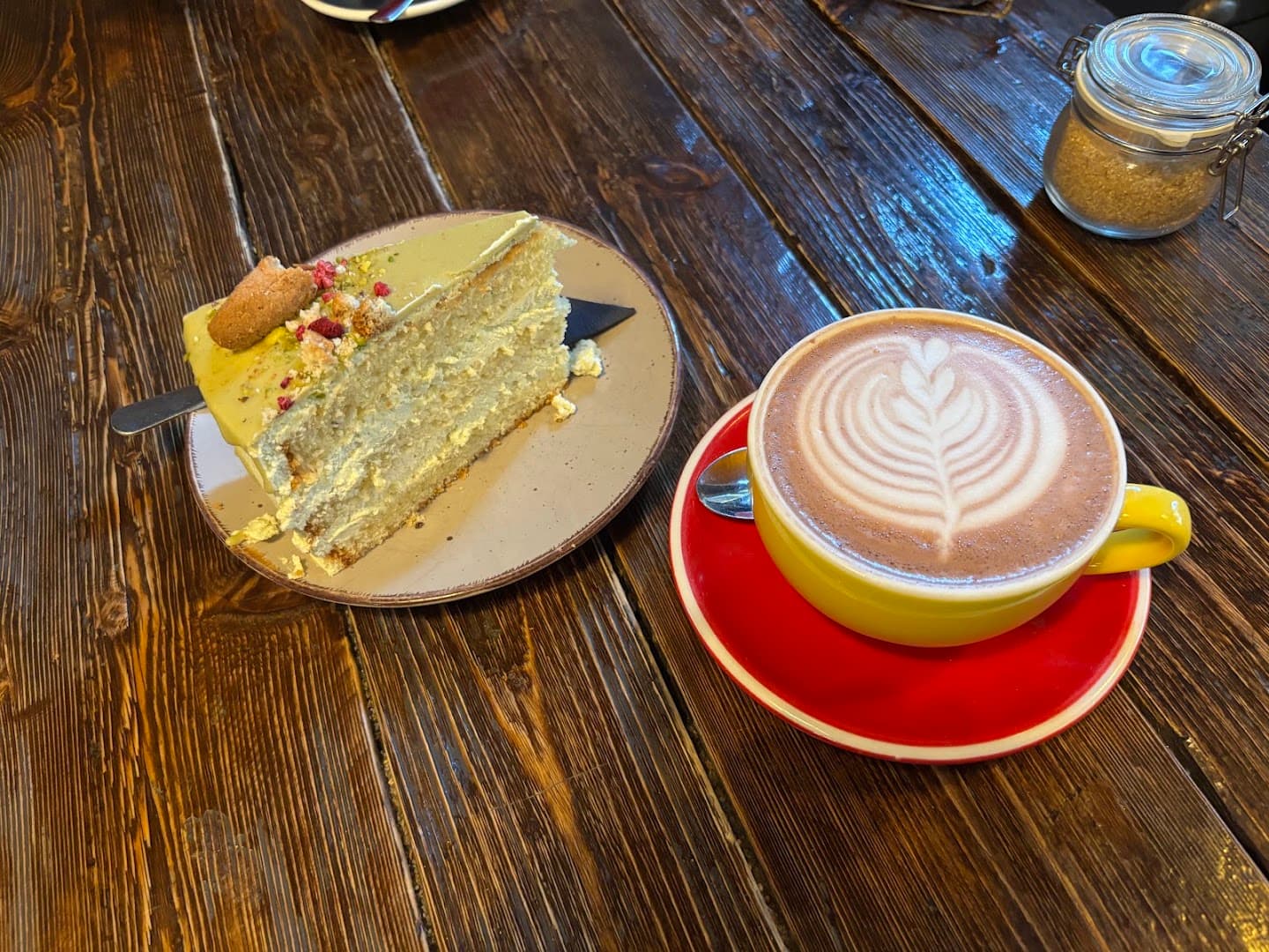 Coffee at coffee corner bakery, specialty coffee shop in Prague