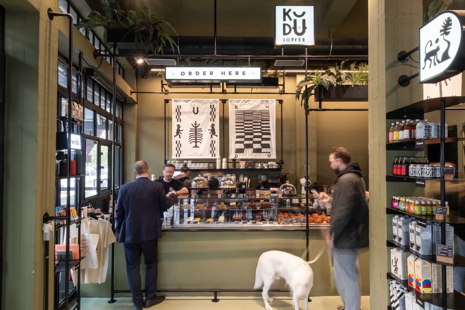 Interior of Kudu, specialty coffee shop in Athens