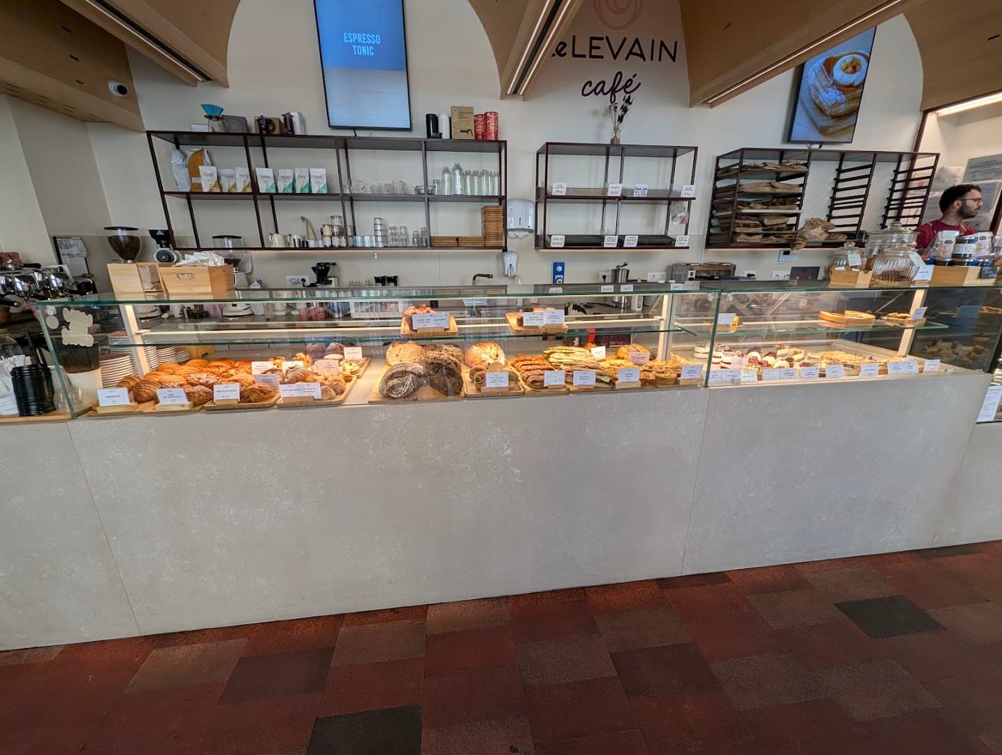 Interior of Le Levain Café, specialty coffee shop in Rome