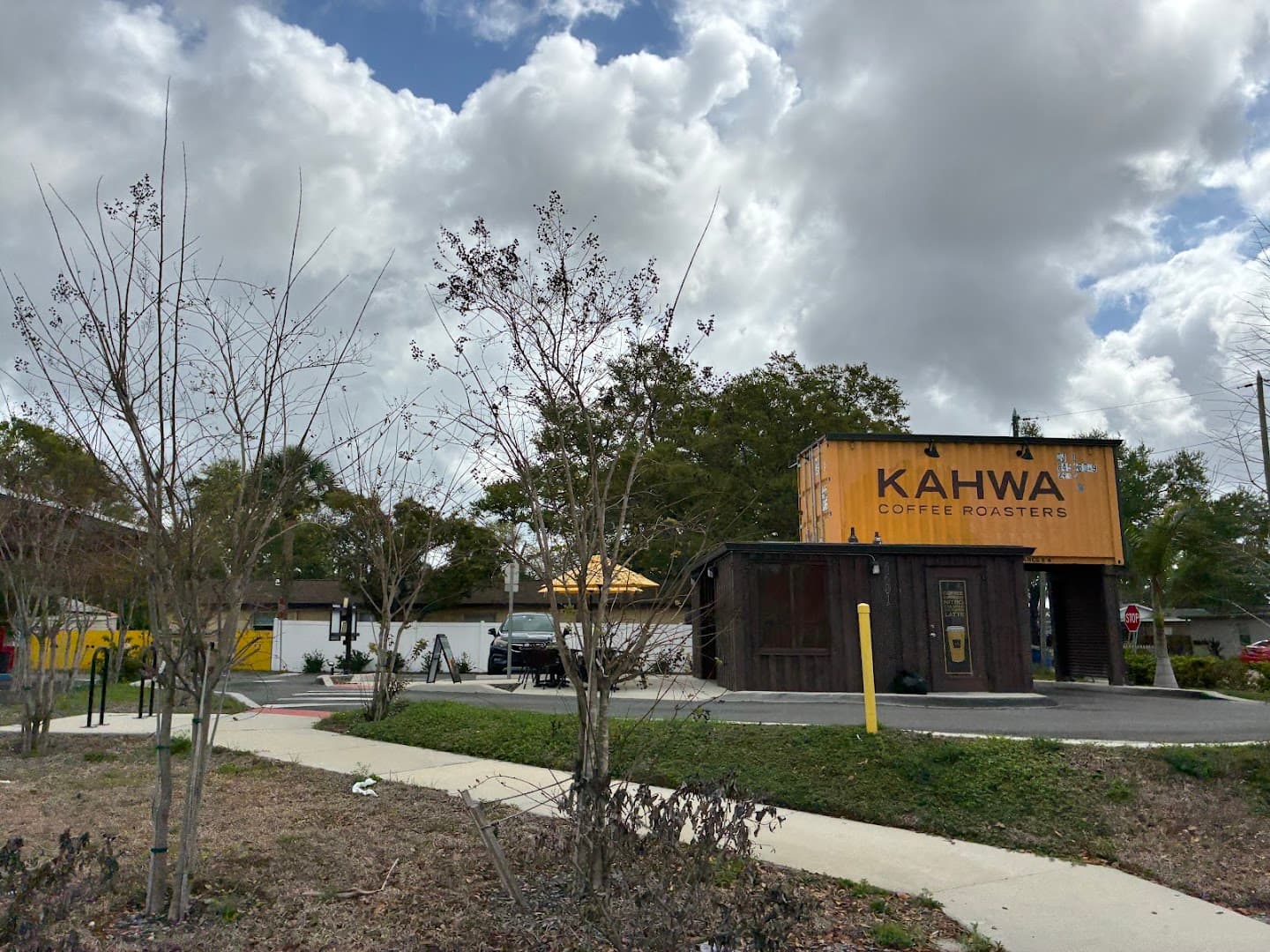 Storefront of Kahwa Coffee, specialty coffee shop in Tampa-St. Petersburg