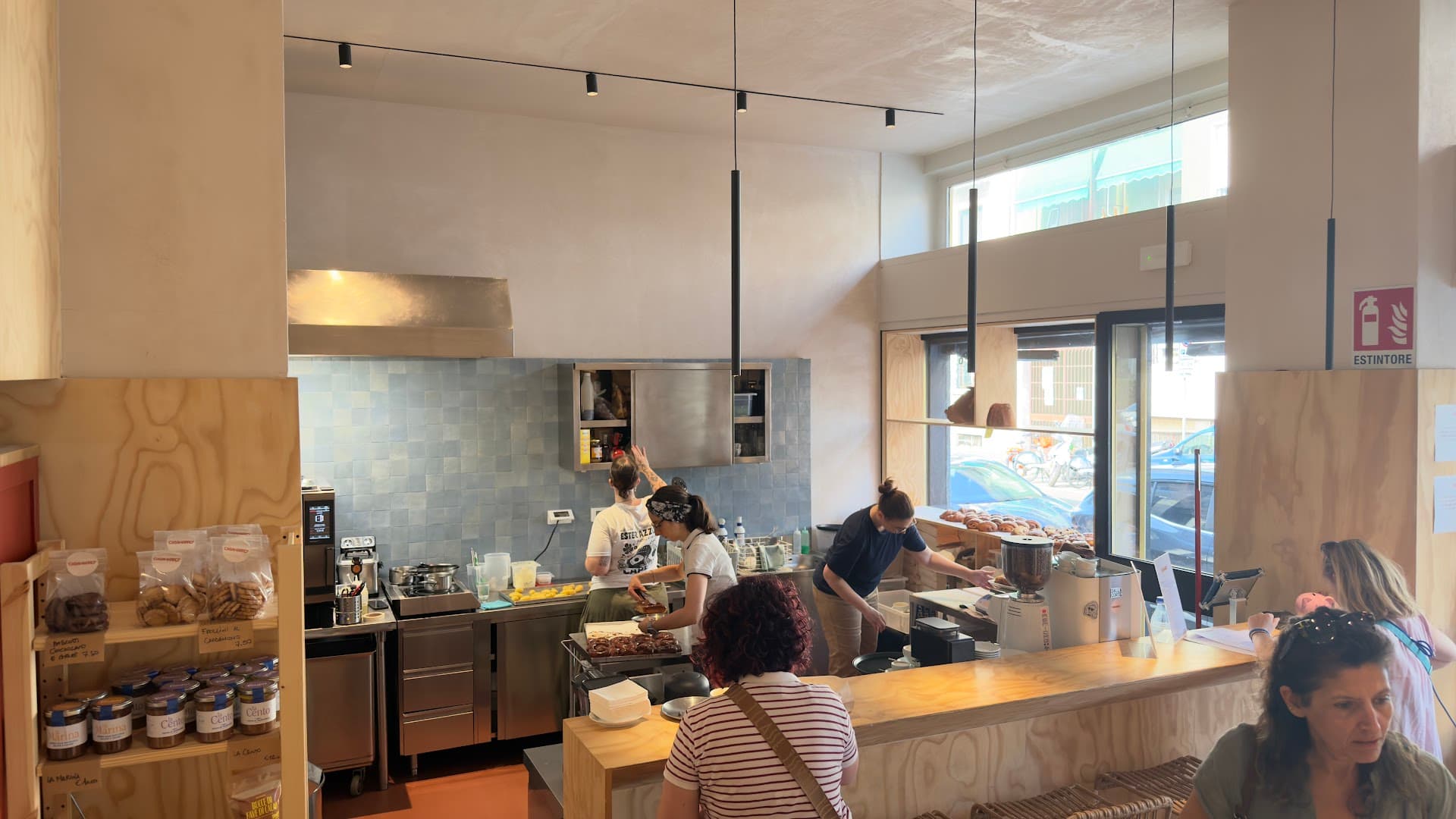 Interior of CASAMARRO', specialty coffee shop in Milan