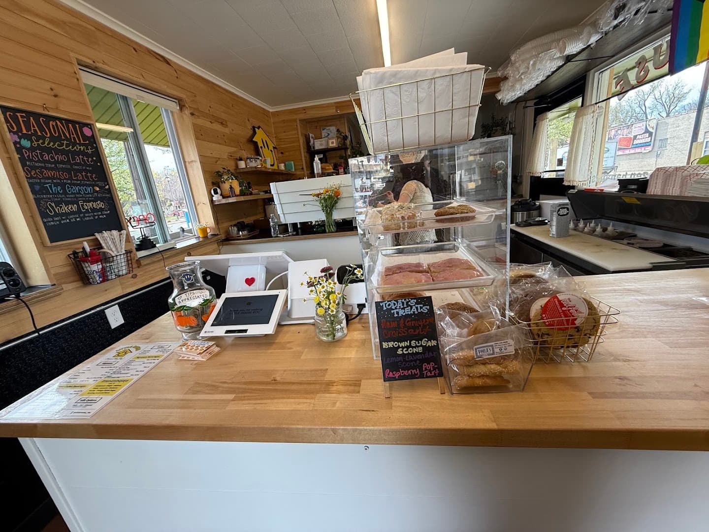 Interior of Little House Roc, specialty coffee shop in Rochester