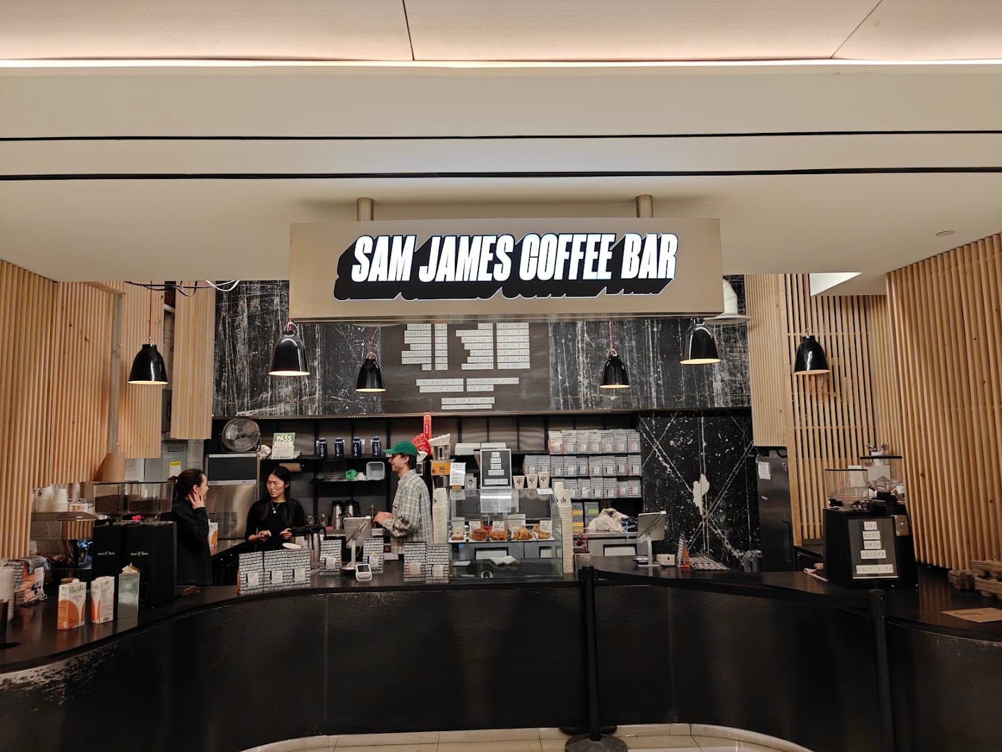 Interior of Sam James Coffee Bar - PATH, specialty coffee shop in Toronto
