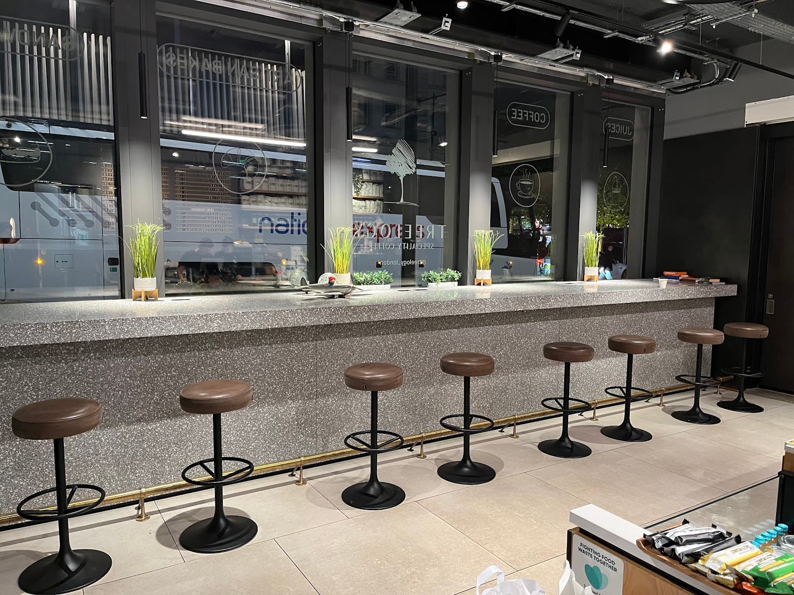 Interior of Treelogy Speciality Coffee Paddington, specialty coffee shop in London