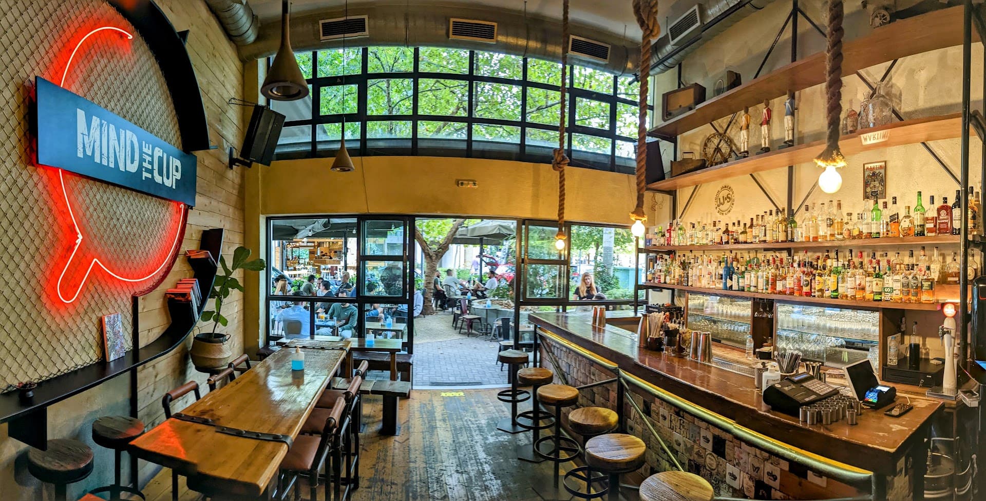 Interior of Mind The Cup, specialty coffee shop in Athens