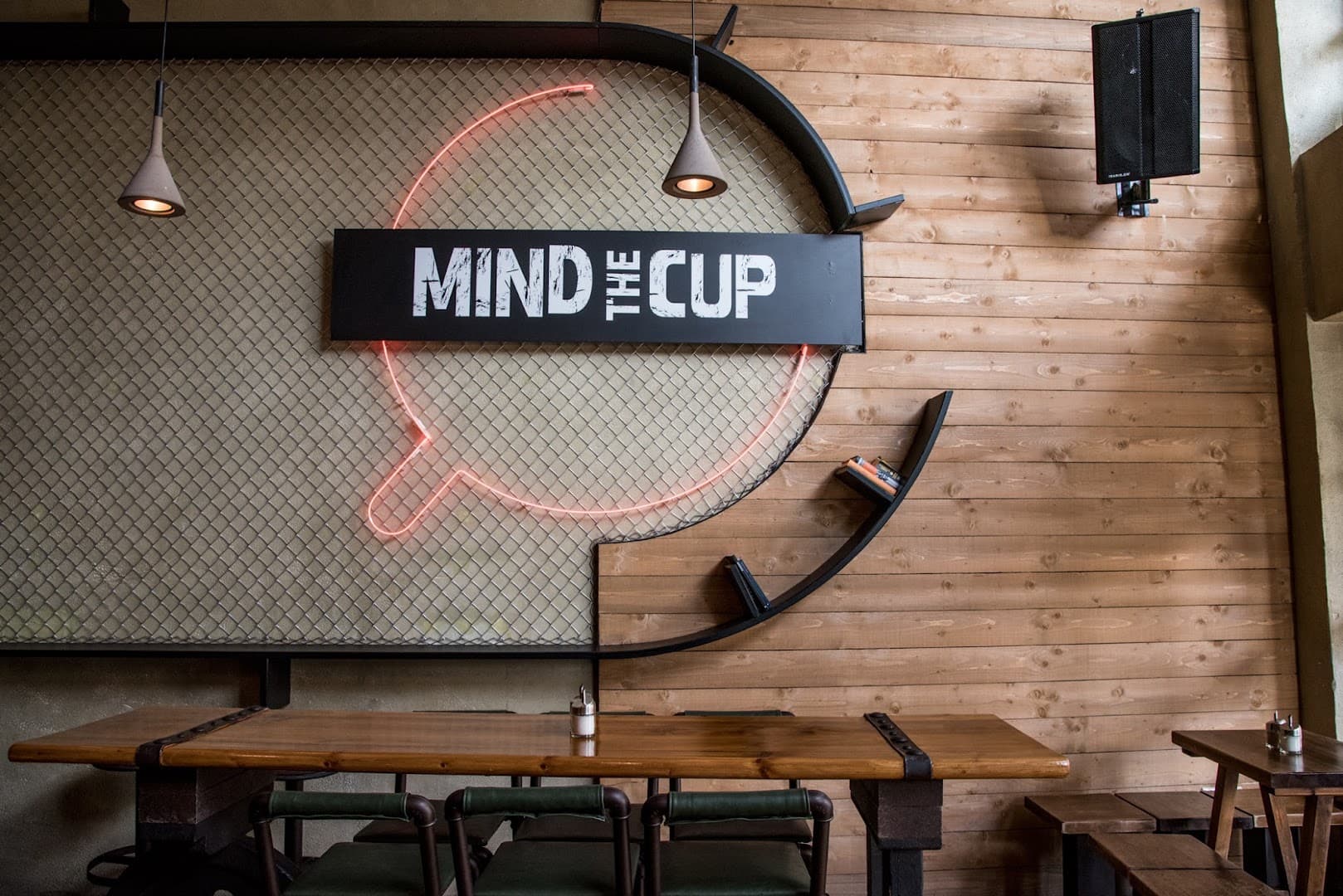 Interior of Mind The Cup, specialty coffee shop in Athens