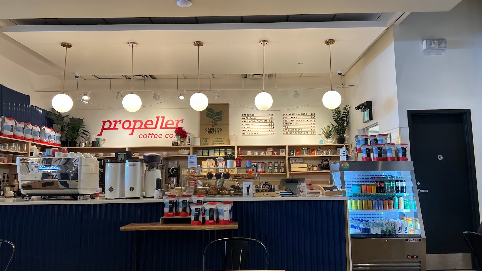 Interior of Propeller Coffee Co., specialty coffee shop in Toronto