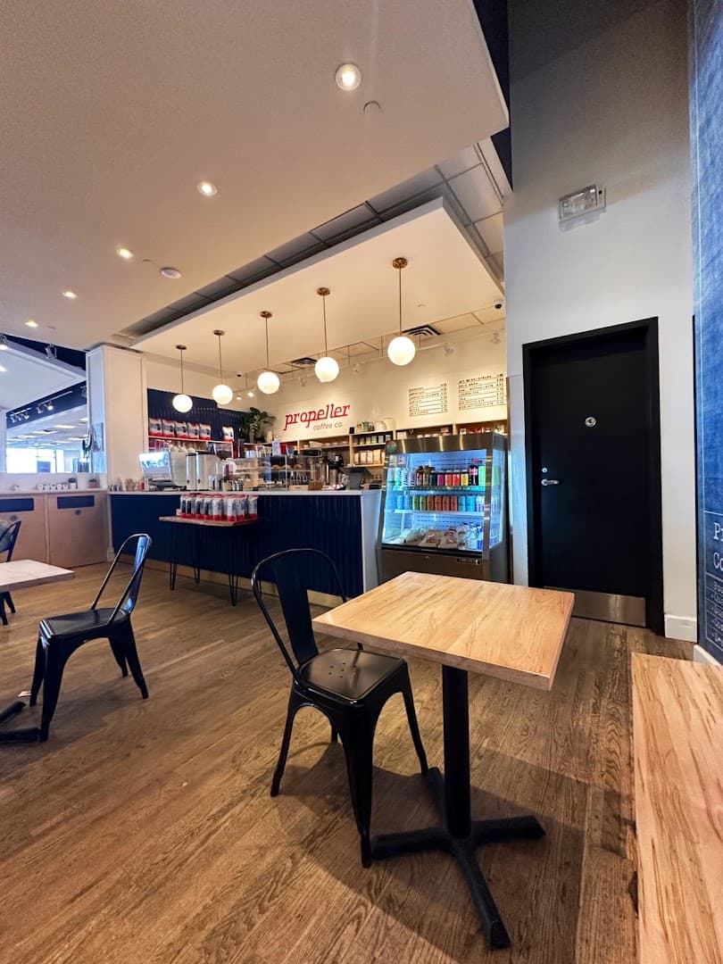 Interior of Propeller Coffee Co., specialty coffee shop in Toronto