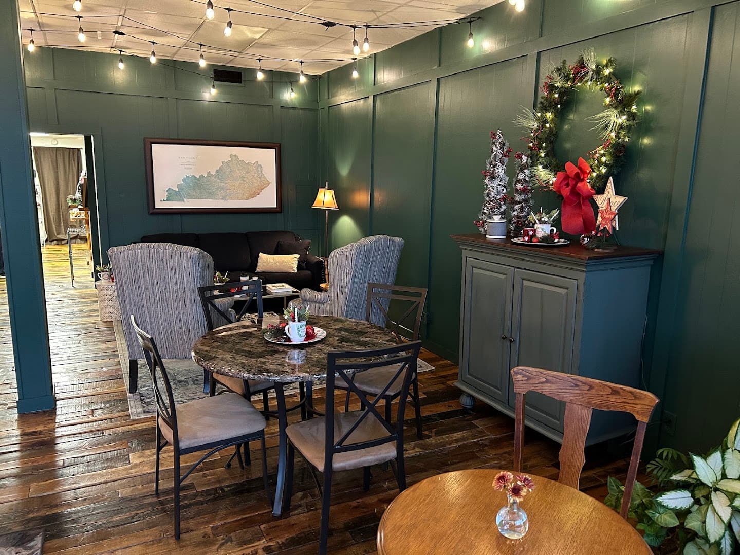 Interior of The Local Press Coffee, specialty coffee shop in Louisville
