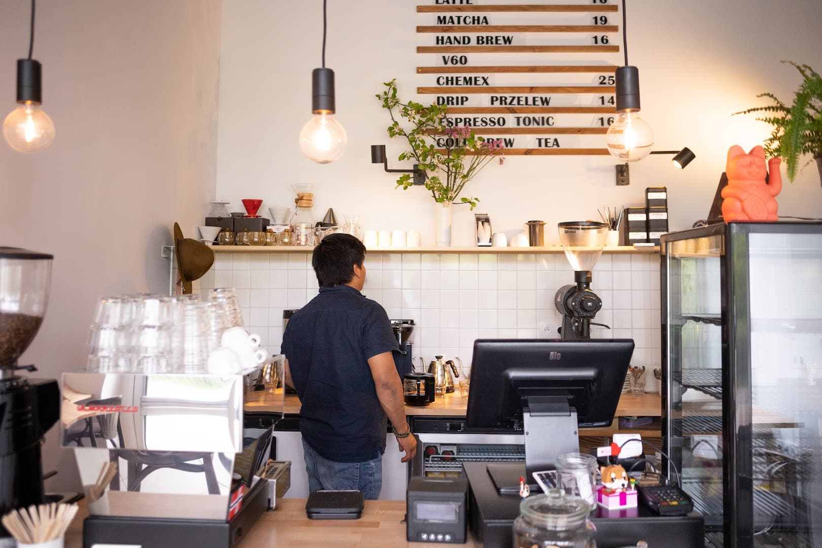 Interior of Goodly Specialty Coffee, specialty coffee shop in Warsaw