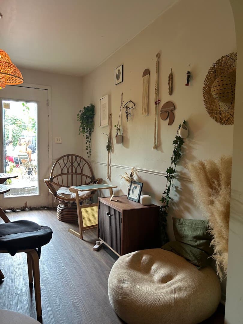 Interior of Rooms Coffee, specialty coffee shop in Toronto