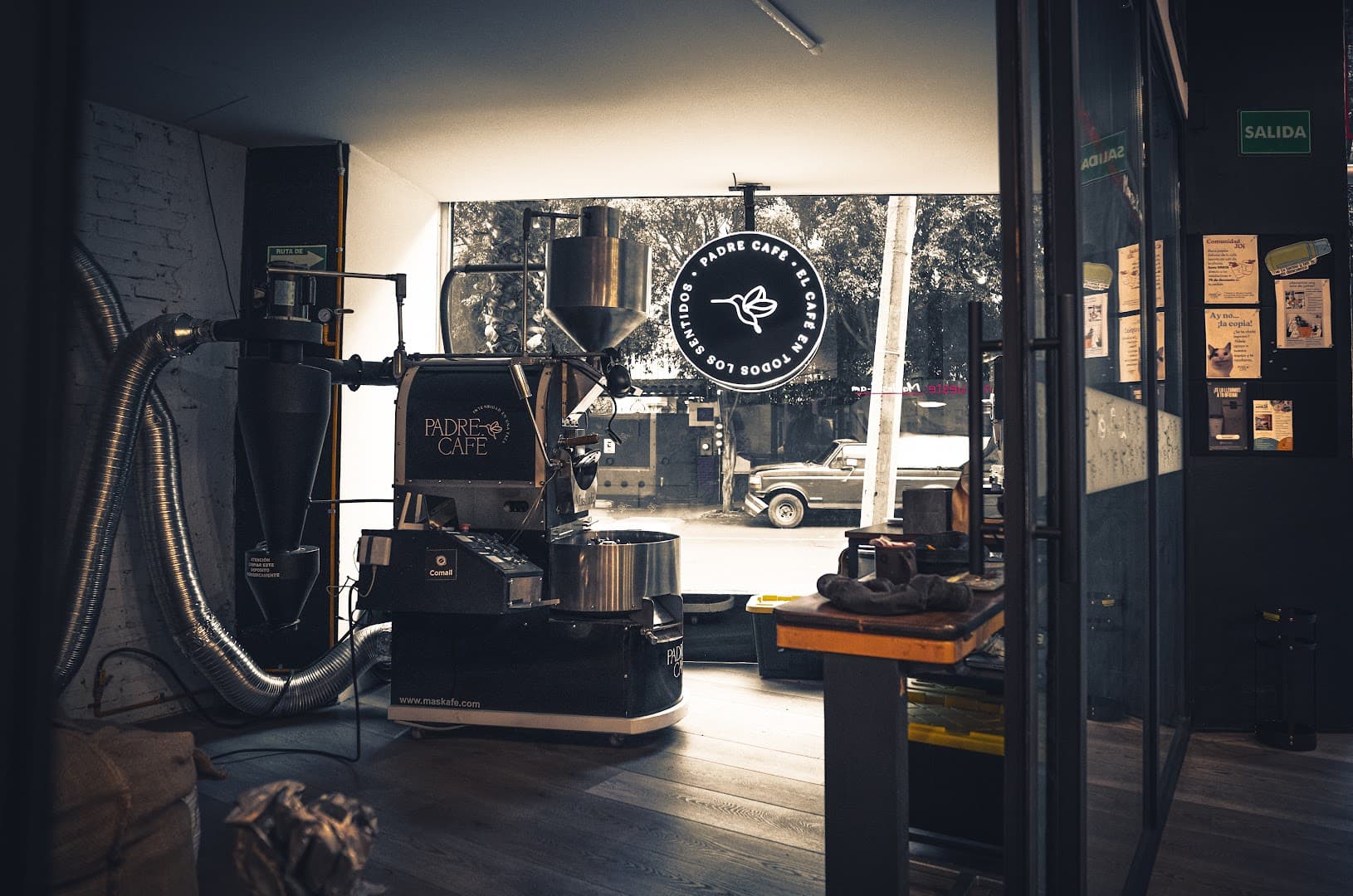 Interior of Padre Café, specialty coffee shop in Mexico City
