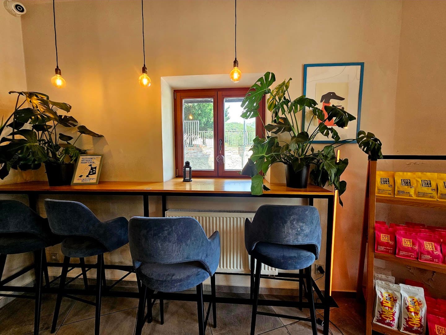 Interior of DISTRICT 25 | specialty coffee & wine, specialty coffee shop in Prague