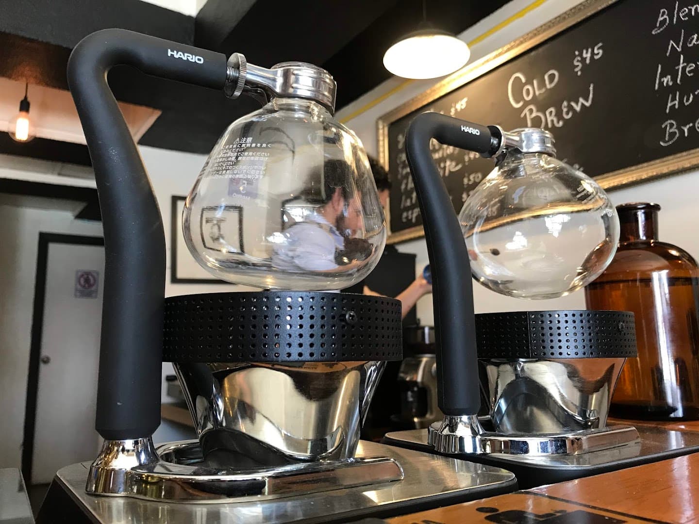 Interior of Pólvora Café, specialty coffee shop in Mexico City