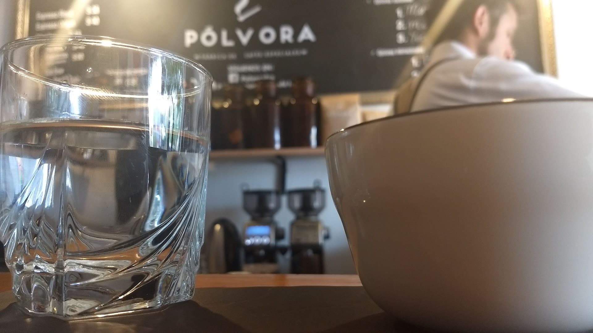 Interior of Pólvora Café, specialty coffee shop in Mexico City