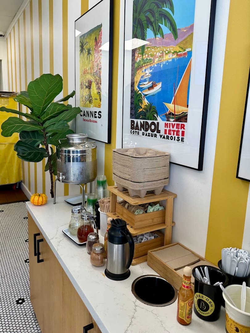 Interior of Bree'Osh, specialty coffee shop in Santa Barbara