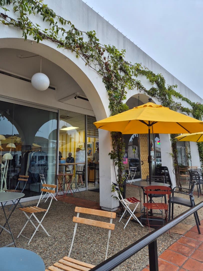 Storefront of Bree'Osh, specialty coffee shop in Santa Barbara