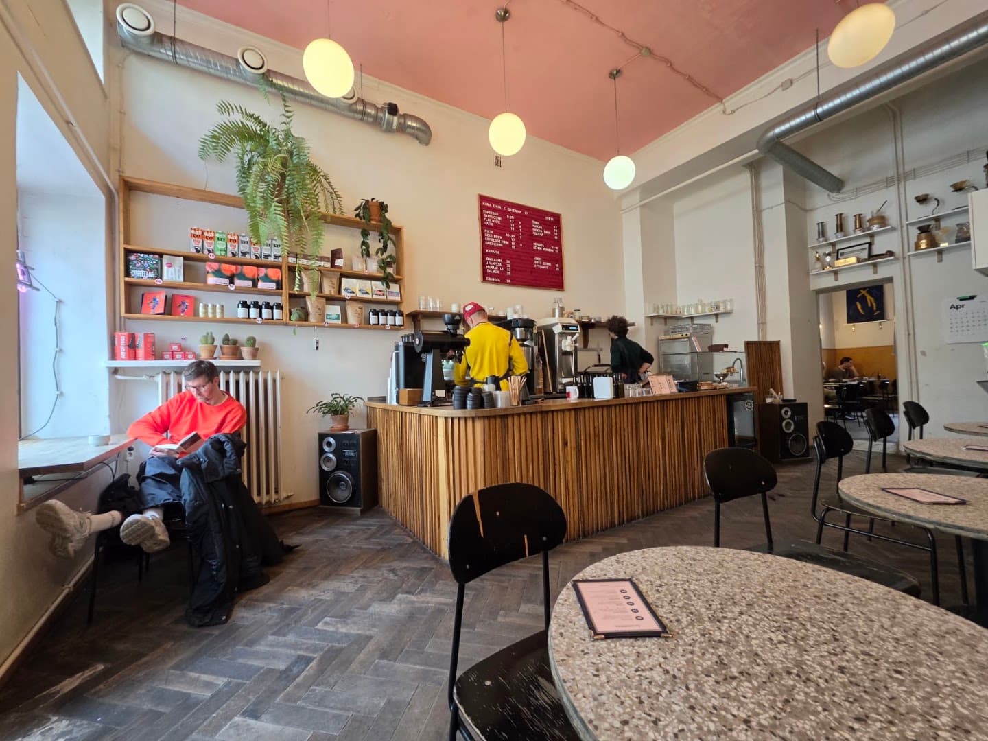 Interior of Forum, specialty coffee shop in Warsaw