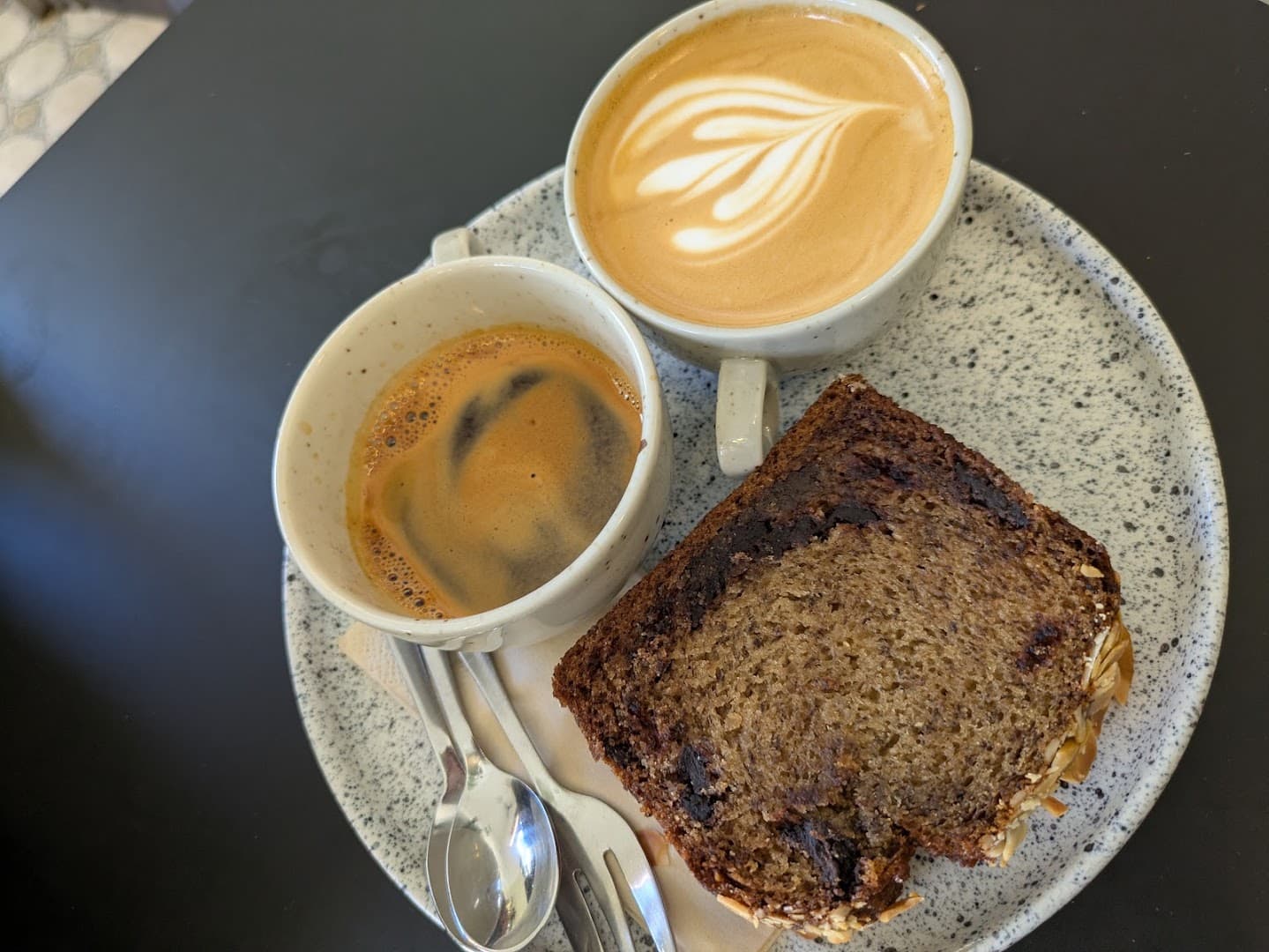 Coffee at Letec espresso bar, specialty coffee shop in Prague