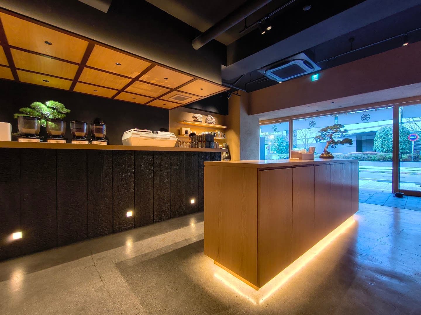 Interior of BONGEN COFFEE Tokyo Nihonbashi, specialty coffee shop in Tokyo
